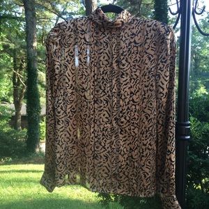 Vintage Nicola size 6 mock turtleneck blouse